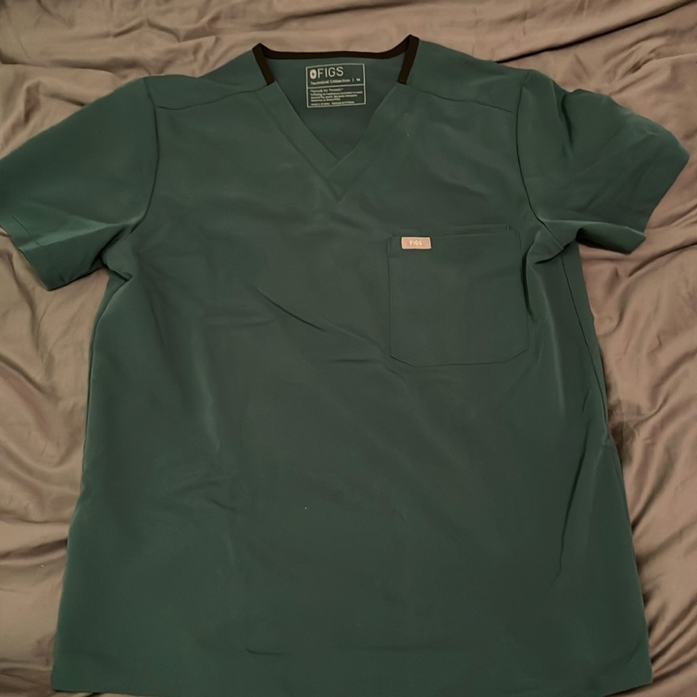 Figs men green scrub top medium